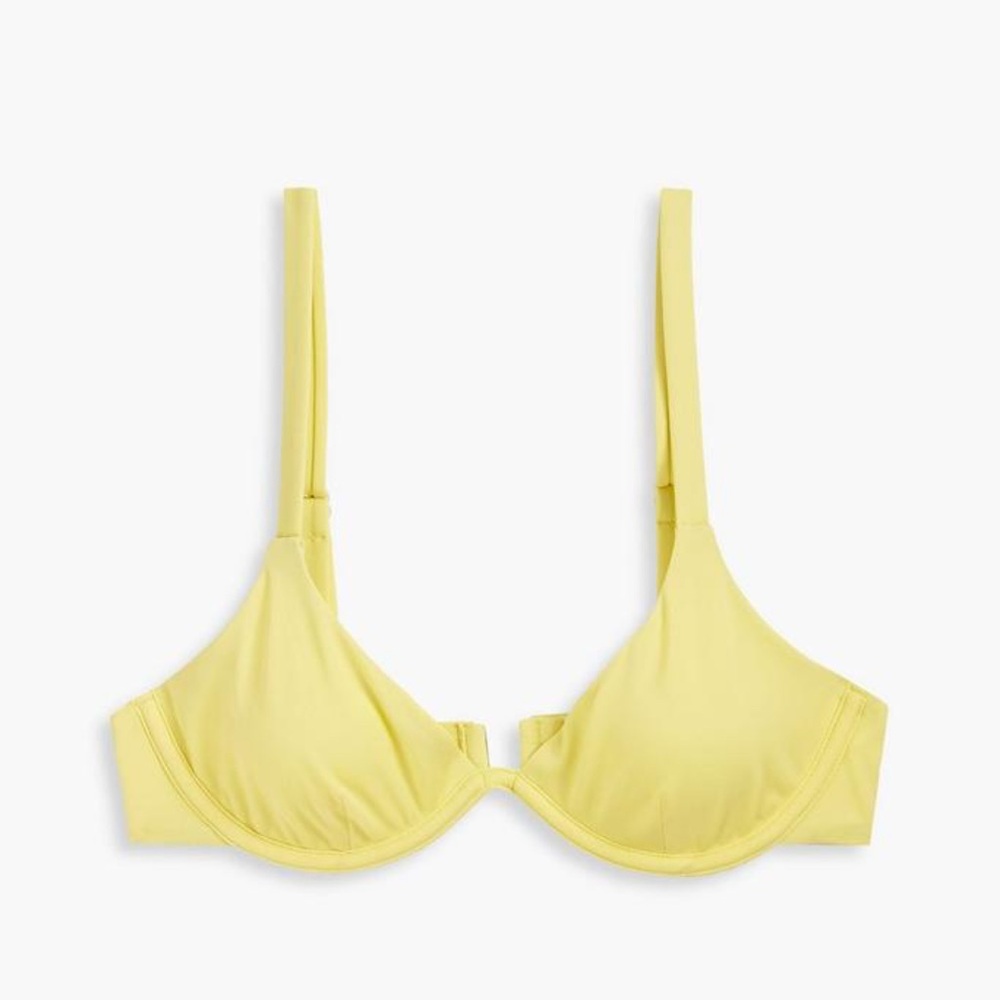 Onia lemon Yellow Anna underwire Bikini top bra In size large NEW NWT - Picture 4 of 5